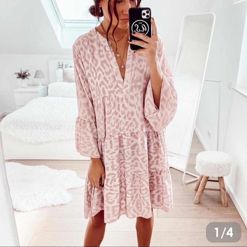 Pink Leopard Dress